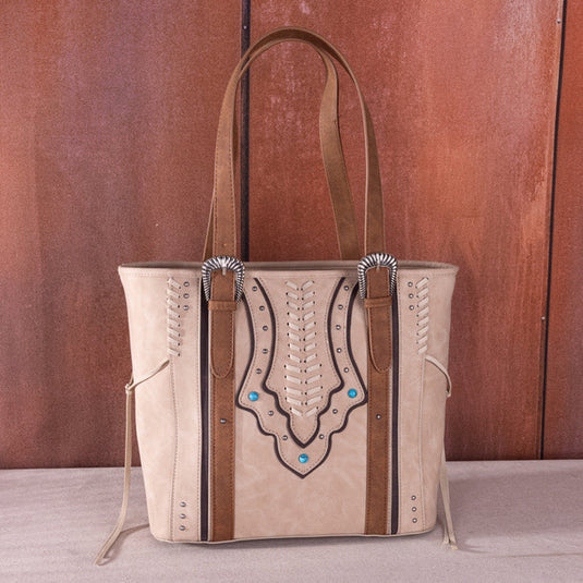 MW1280G-8317TN - Montana West Buckle Collection Concealed Carry Tote