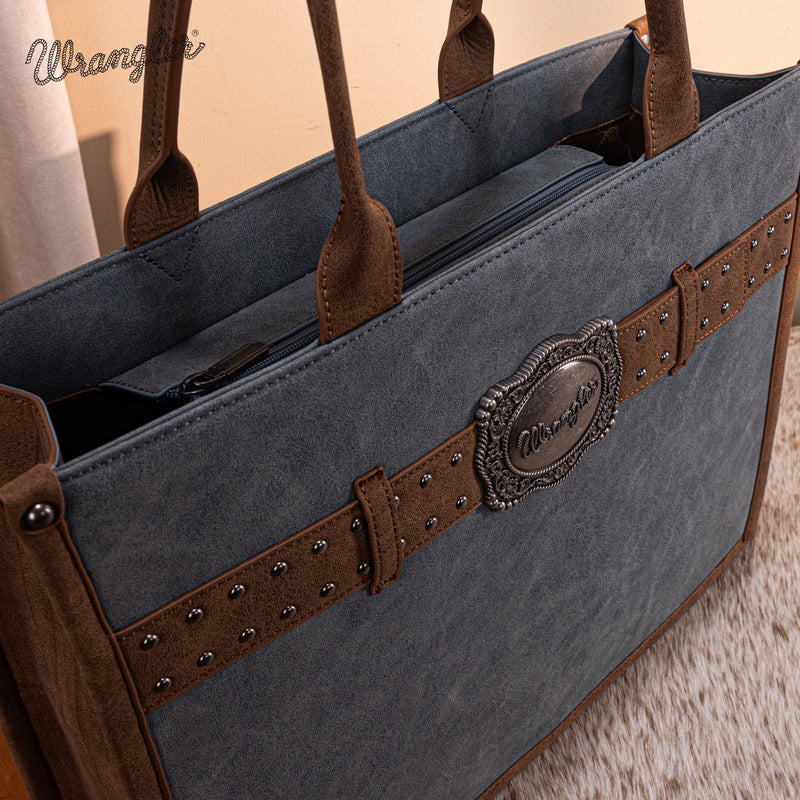 Load image into Gallery viewer, WG250G-8119JN - Wrangler Buckle Concealed Carry Large Tote - Jean

