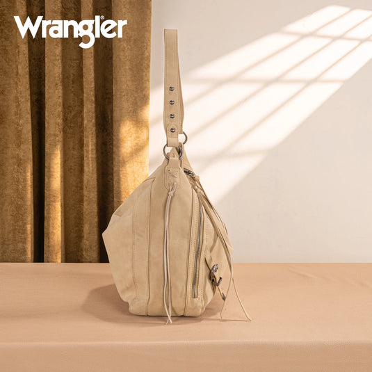 WG245-918TN - Wrangler Buckle Hobo/Crossbody Bag-Tan