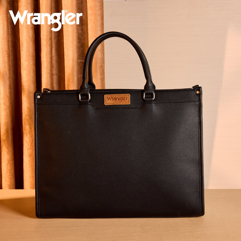 Load image into Gallery viewer, WG389-8119BK - Wrangler Carry-All Large Tote Work Tote /Crossbody - Black
