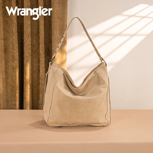 WG245-918TN - Wrangler Buckle Hobo/Crossbody Bag-Tan