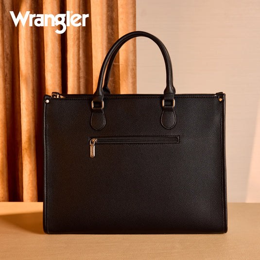 WG389-8119BK - Wrangler Carry-All Large Tote Work Tote /Crossbody - Black