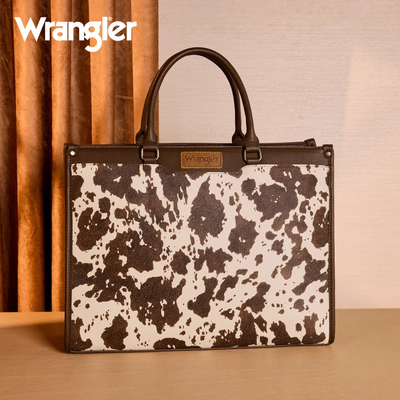 Load image into Gallery viewer, WG389-8119COW-CF - Wrangler Carry-All Large Tote Work Tote /Crossbody - Cow-Coffee
