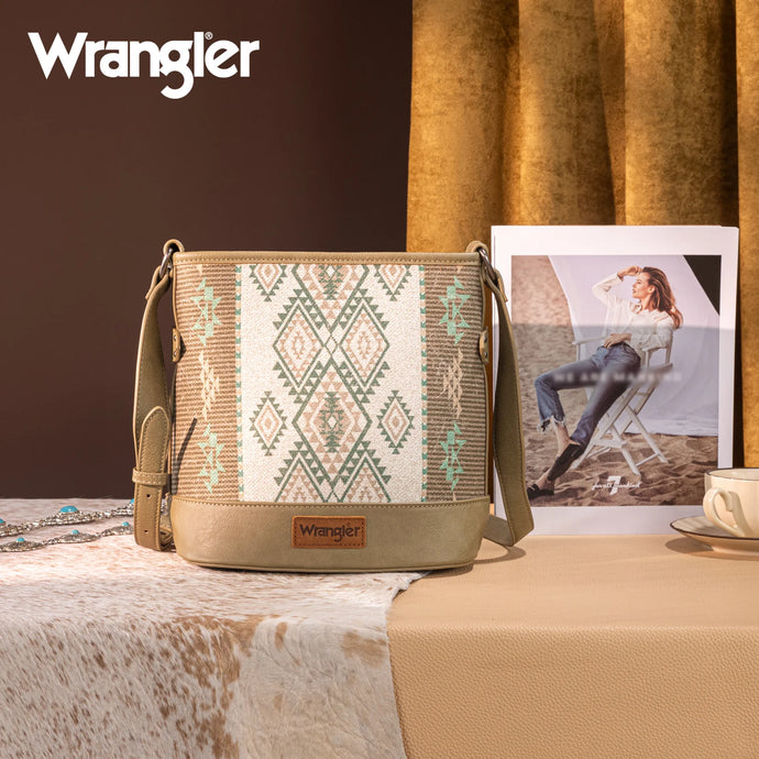 WG213-2003GN - Wrangler Aztec Distressed Print Concealed Carry Crossbody