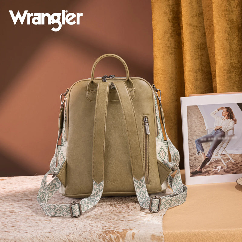 Load image into Gallery viewer, WG213-9110GN - Wrangler Aztec Print Backpack/Crossbody
