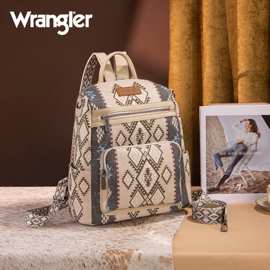 WG213-9110TN - Wrangler Aztec Print Backpack/Crossbody