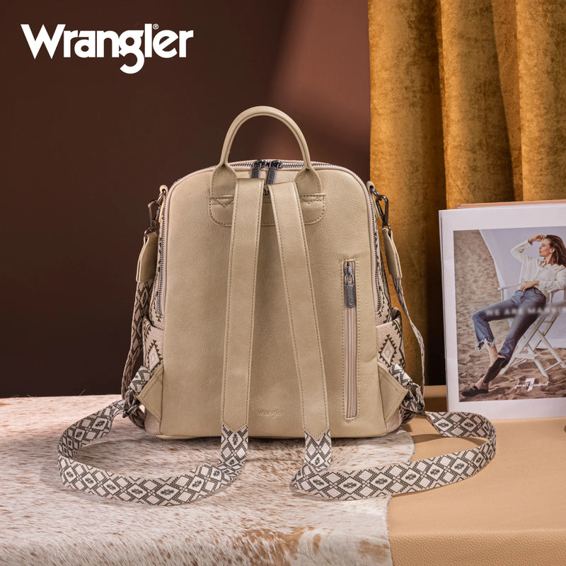 Load image into Gallery viewer, WG213-9110TN - Wrangler Aztec Print Backpack/Crossbody
