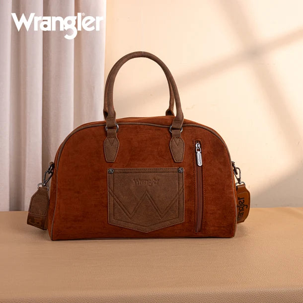 Load image into Gallery viewer, WG277-5110BR - Wrangler Vintage Floral Printed Duffle Bag - Brown
