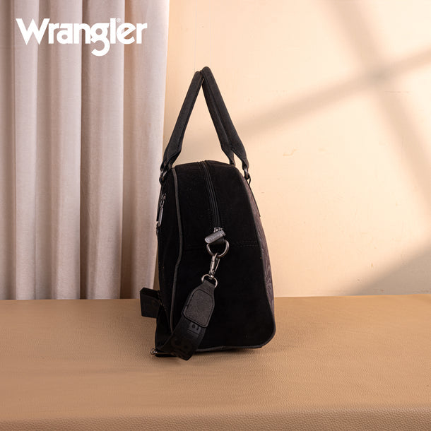 Load image into Gallery viewer, WG277-5110BK - Wrangler Vintage Floral Printed Duffle Bag - Black
