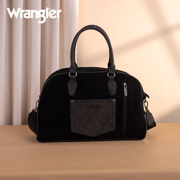 Load image into Gallery viewer, WG277-5110BK - Wrangler Vintage Floral Printed Duffle Bag - Black
