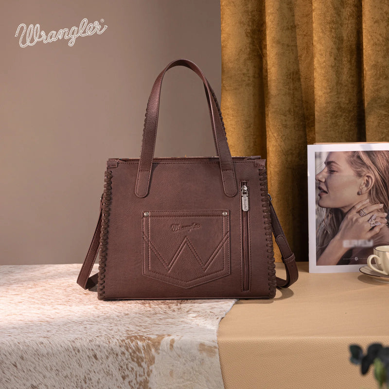 Load image into Gallery viewer, WG60G-8317TN - Wrangler Vintage Retro Cowboy Print Concealed Carry Satchel/Crossbody
