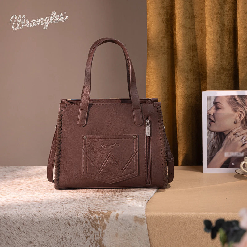 Load image into Gallery viewer, WG60G-8317JN - Wrangler Vintage Retro Cowboy Print Concealed Carry Satchel/Crossbody
