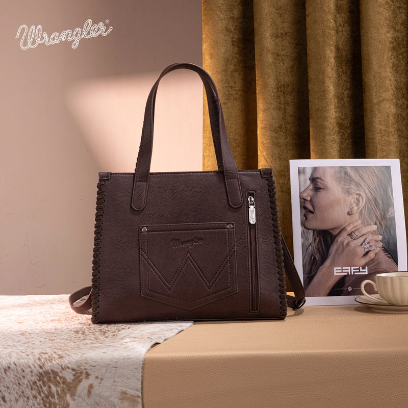 Load image into Gallery viewer, WG60G-8317HPK - Wrangler Vintage Retro Cowboy Print Concealed Carry Satchel/Crossbody
