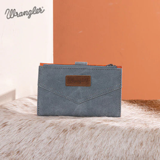 WG162-W0333JN - Wrangler Card Holder Bi-Fold Wallet - Jean