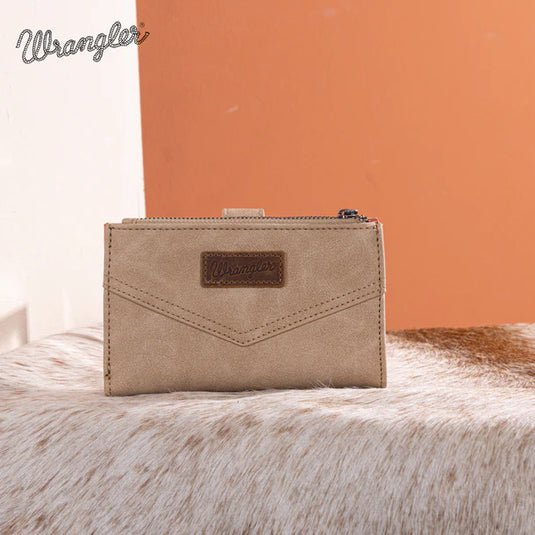 WG162-W0333BG - Wrangler Card Holder Bi-Fold Wallet - Beige