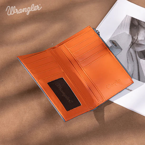 Load image into Gallery viewer, WG162-W0333BR - Wrangler Card Holder Bi-Fold Wallet - Brown
