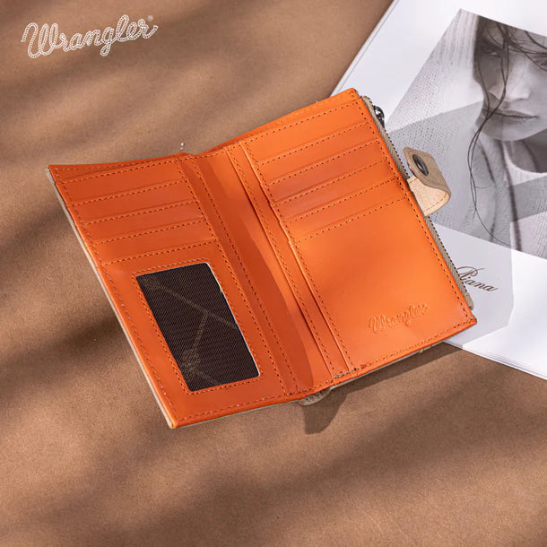 Load image into Gallery viewer, WG162-W0333BG - Wrangler Card Holder Bi-Fold Wallet - Beige
