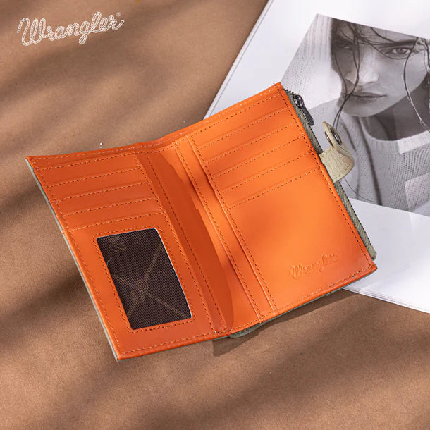 Load image into Gallery viewer, WG162-W0333GN - Wrangler Card Holder Bi-Fold Wallet - Green
