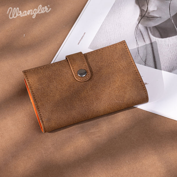 Load image into Gallery viewer, WG162-W0333BR - Wrangler Card Holder Bi-Fold Wallet - Brown
