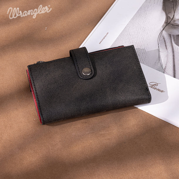 Load image into Gallery viewer, WG162-W0333CF - Wrangler Card Holder Bi-Fold Wallet - Coffee

