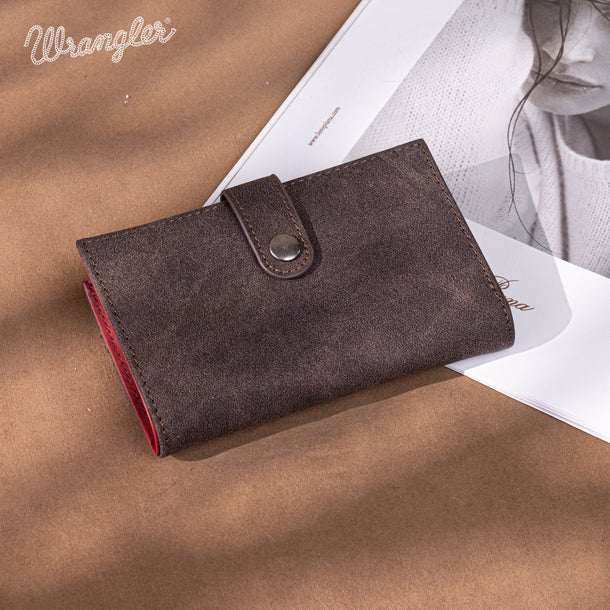 Load image into Gallery viewer, WG162-W0333CF - Wrangler Card Holder Bi-Fold Wallet - Coffee
