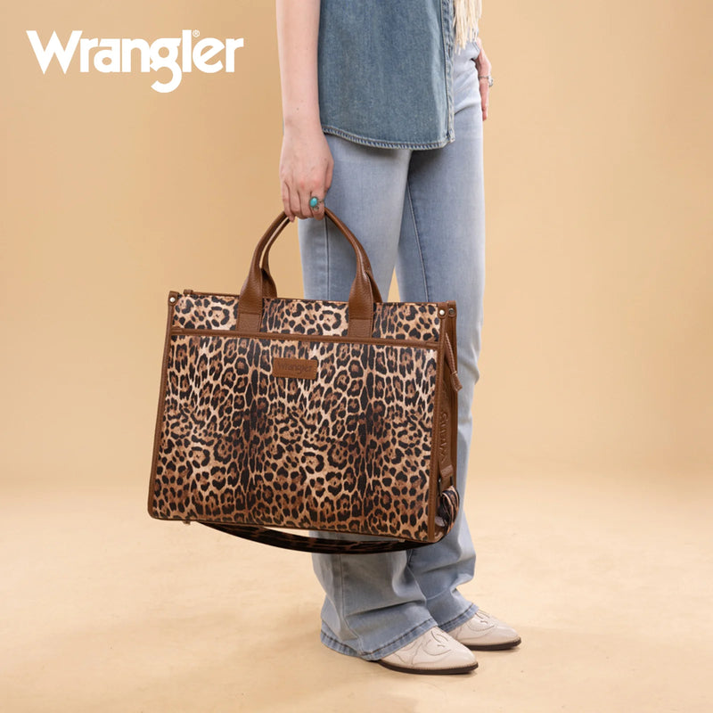 Load image into Gallery viewer, WG288-8119LP - Wrangler Carry-All Large Tote Work Tote /Crossbody - Leopard
