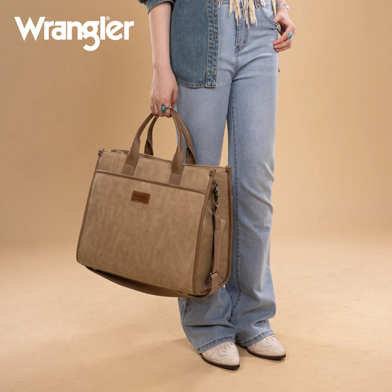 Load image into Gallery viewer, WG288-8119TN - Wrangler Carry-All Large Tote Work Tote /Crossbody - Tan
