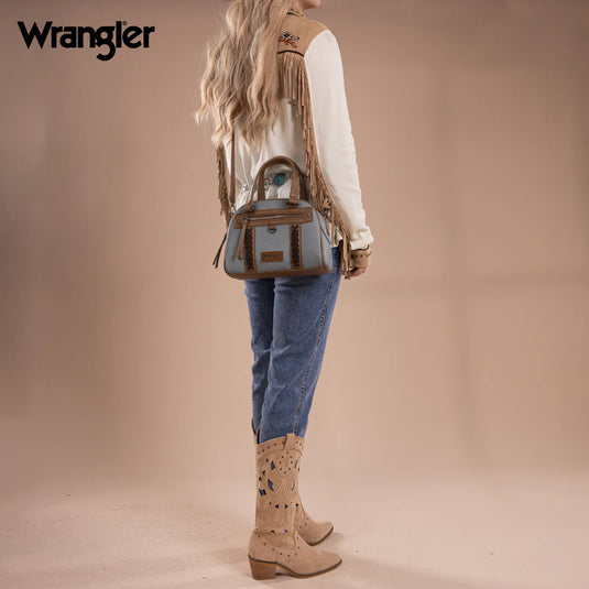 WG185-5112JN - Wrangler Whipstitch Collection Satchel/Crossbody Bag