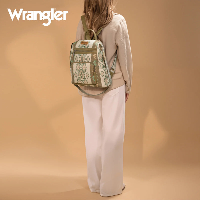 Load image into Gallery viewer, WG213-9110GN - Wrangler Aztec Print Backpack/Crossbody
