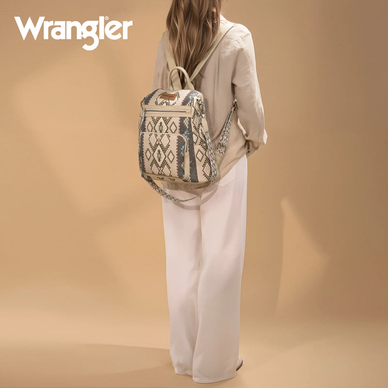 Load image into Gallery viewer, WG213-9110TN - Wrangler Aztec Print Backpack/Crossbody
