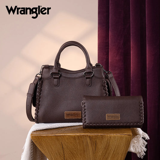 WG183-8300CF - Wrangler Carry-All Whipstitch Tote/Crossbody - Coffee