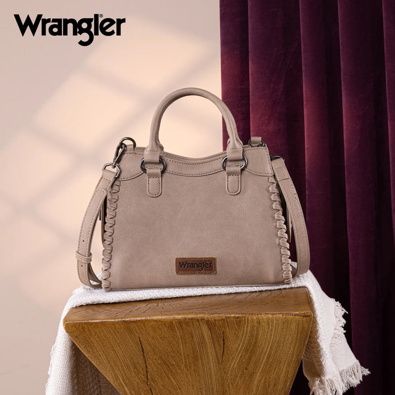 Load image into Gallery viewer, WG183-8300KH - Wrangler Carry-All Whipstitch Tote/Crossbody - Khaki
