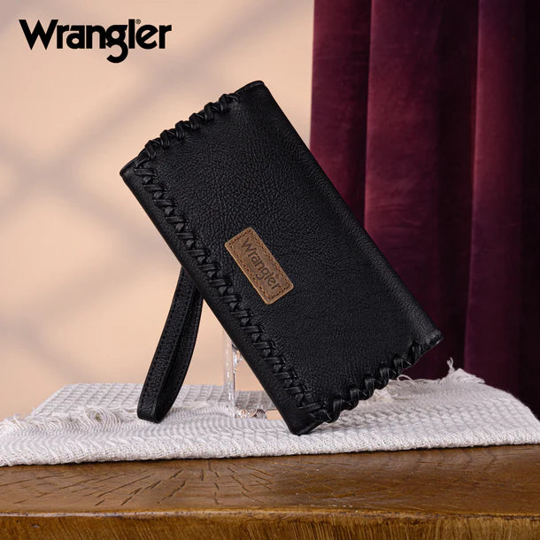 Load image into Gallery viewer, WG183-W048BK -  Wrangler Whipstitch Wristlet Wallet - Black
