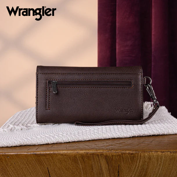 Load image into Gallery viewer, WG183-W048CF -  Wrangler Whipstitch Wristlet Wallet - Coffee
