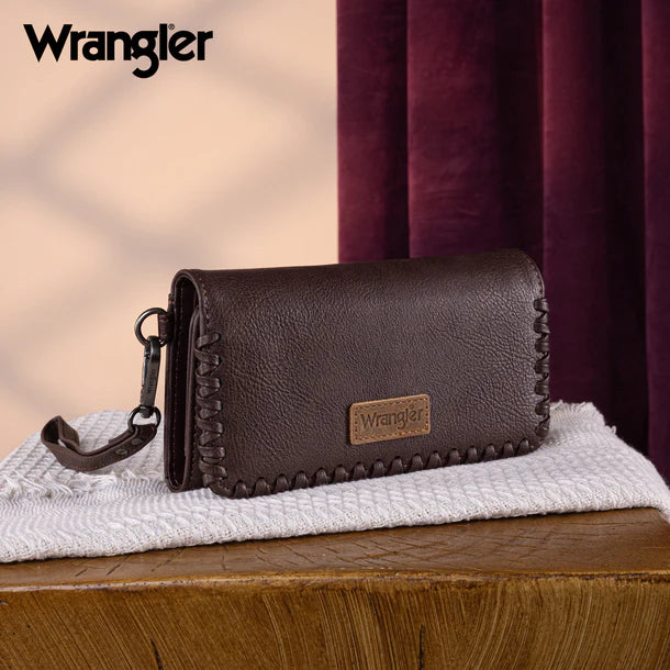 Load image into Gallery viewer, WG183-W048CF -  Wrangler Whipstitch Wristlet Wallet - Coffee
