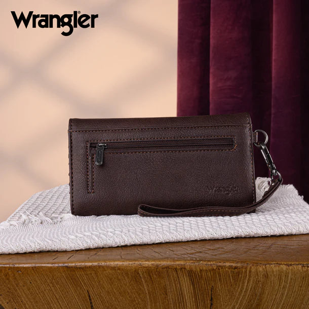 Load image into Gallery viewer, WG183-W048CF -  Wrangler Whipstitch Wristlet Wallet - Coffee
