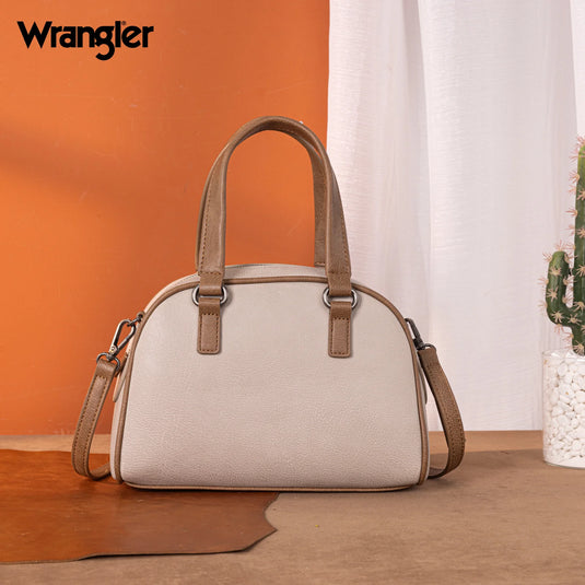 WG185-5112LGY - Wrangler Whipstitch Collection Satchel/Crossbody Bag