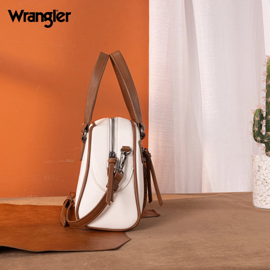 WG185-5112BG - Wrangler Whipstitch Collection Satchel/Crossbody Bag