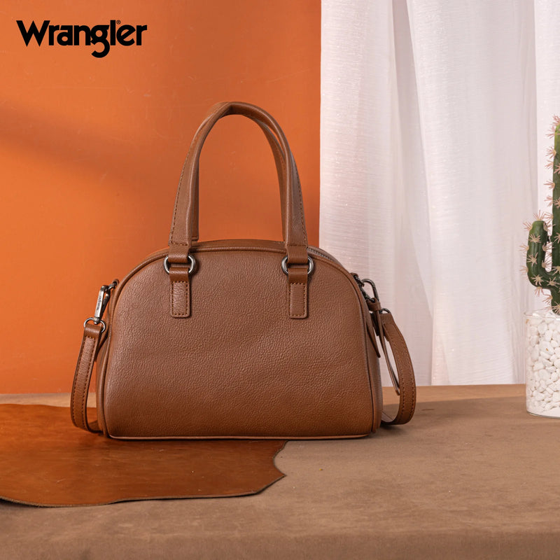 Load image into Gallery viewer, WG185-5112BR - Wrangler Whipstitch Collection Satchel/Crossbody Bag
