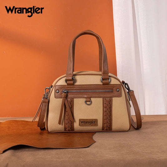 WG185-5112TN - Wrangler Whipstitch Collection Satchel/Crossbody Bag