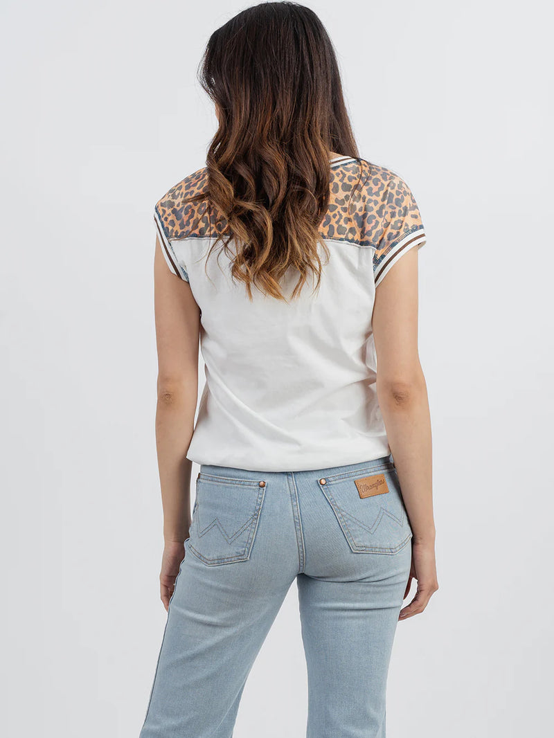 Load image into Gallery viewer, DL-T067WT - Delila Women&#39;s Mineral Wash “Cross” Graphic Short Sleeve Tee
