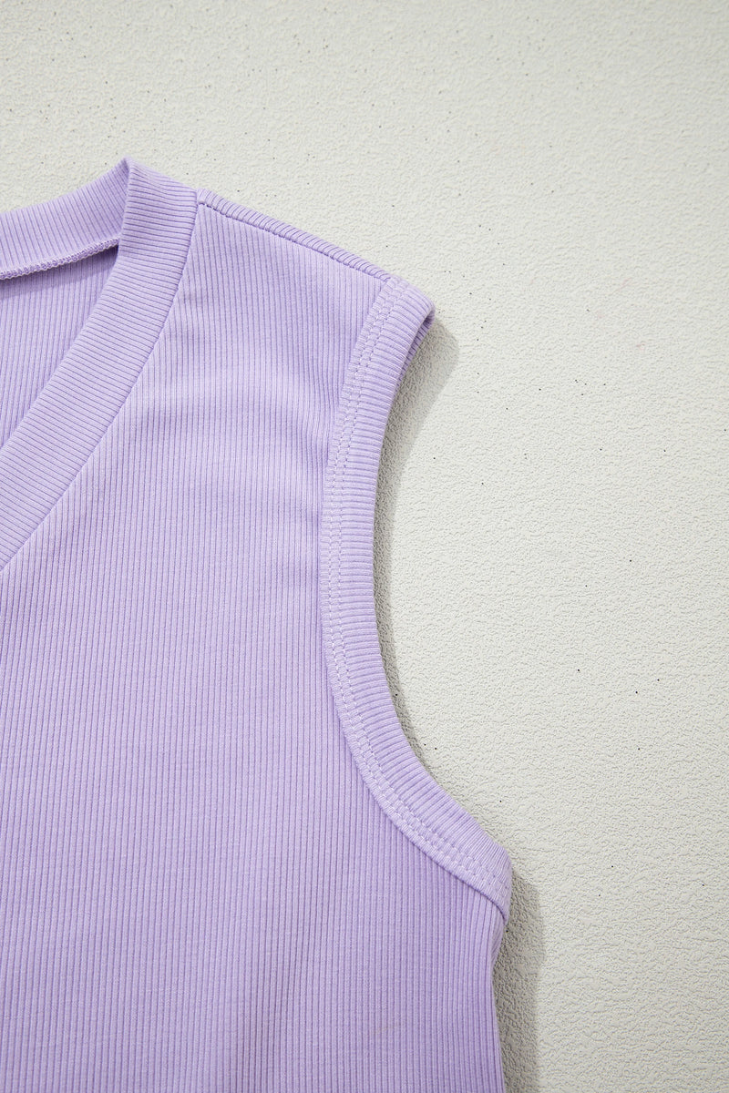 Load image into Gallery viewer, DLLS614 - Ladies Purple Ribbed V Neck Tank Floral Contrast Patchwork Long Dress

