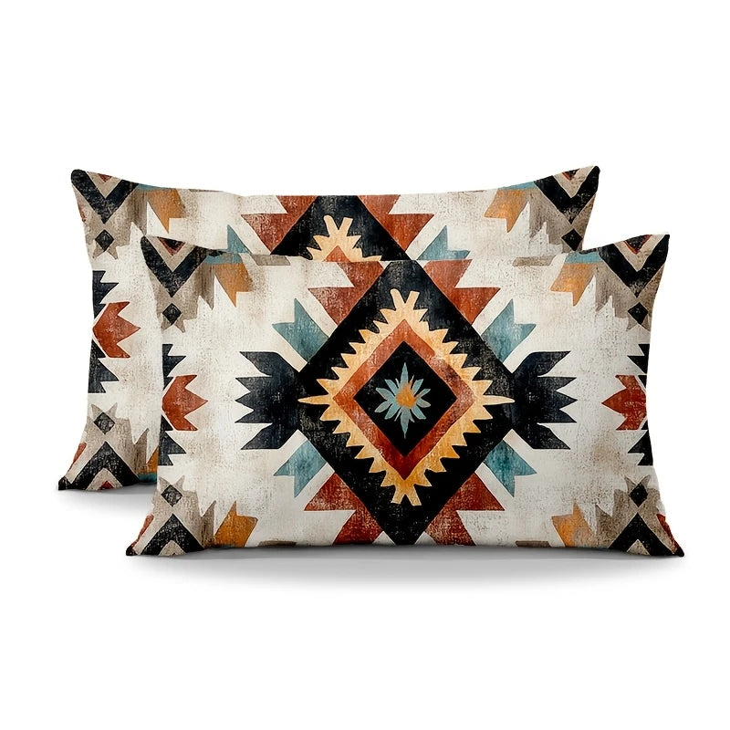 Load image into Gallery viewer, TMPL9 - Set of 2 - 12&quot; x 20&quot; Aztec Print Throw Pillows
