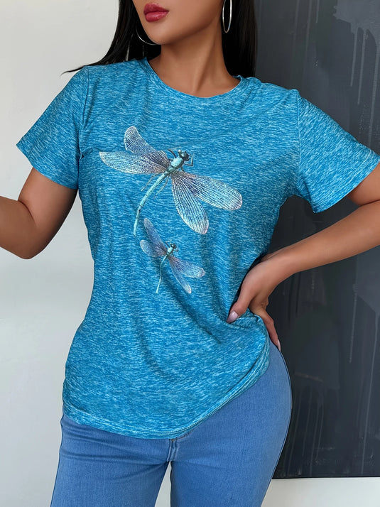 TMTSHT98 - Ladies Short Sleeve Dragonfly Shirt