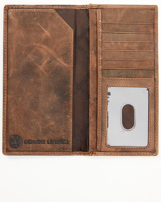 HW028-TN - Hooey Men's Brown Liberty Rope Embossed Rodeo Wallet