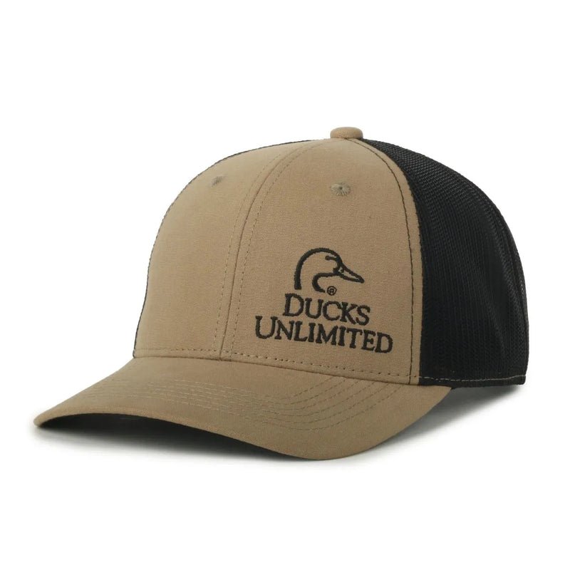 Load image into Gallery viewer, DU73 - Khaki and Black "Ducks Unlimited" Hat
