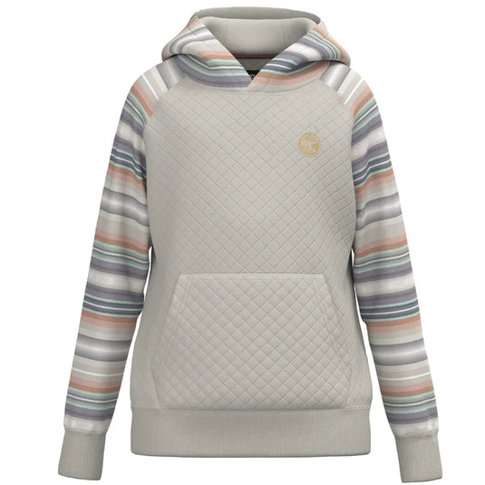 HH1198CRSP-Y - Hooey Youth "Summit" Cream/Serape w/Quilted Pattern Hoody