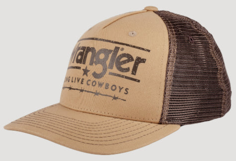 Load image into Gallery viewer, WRNGGRT0003 - Wrangler The Grit Khaki/ Dark Brown Cap
