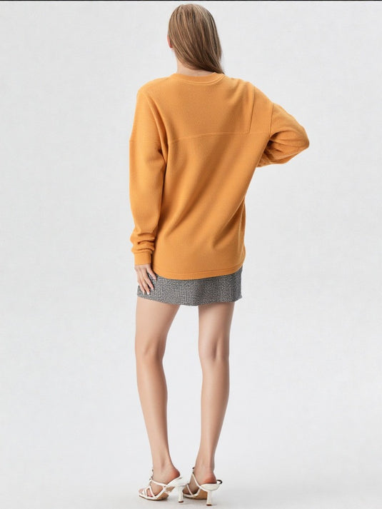 Very 5 - Ladies Oversized Solid Color Comfy Knit Top