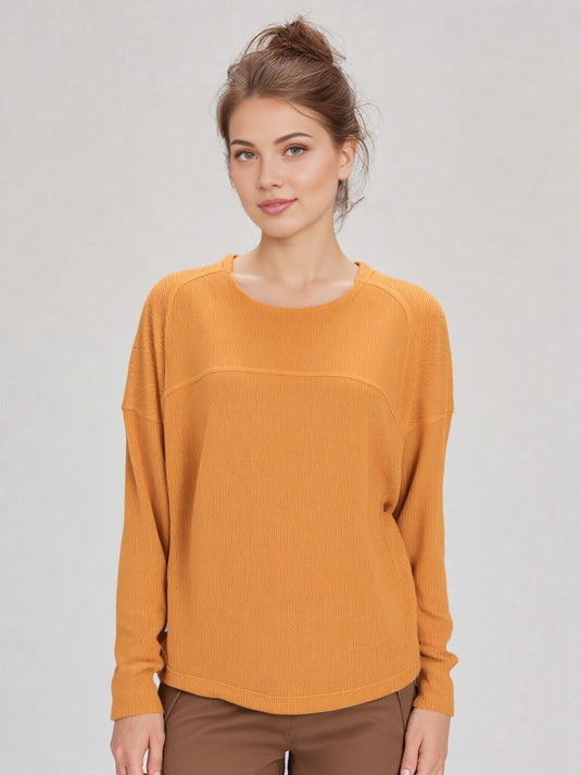 Very 5 - Ladies Oversized Solid Color Comfy Knit Top
